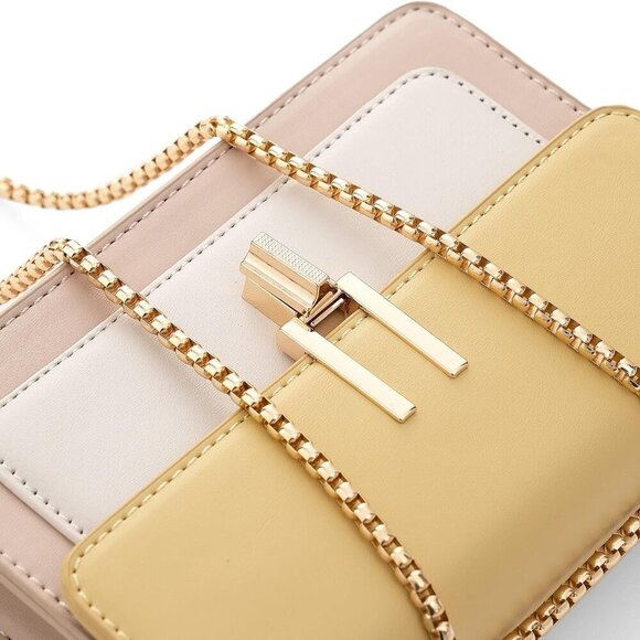 Color-Block Crossbody Bags for Women Leather Cross Body Purses Cute Designer Han - Picture 8 of 9